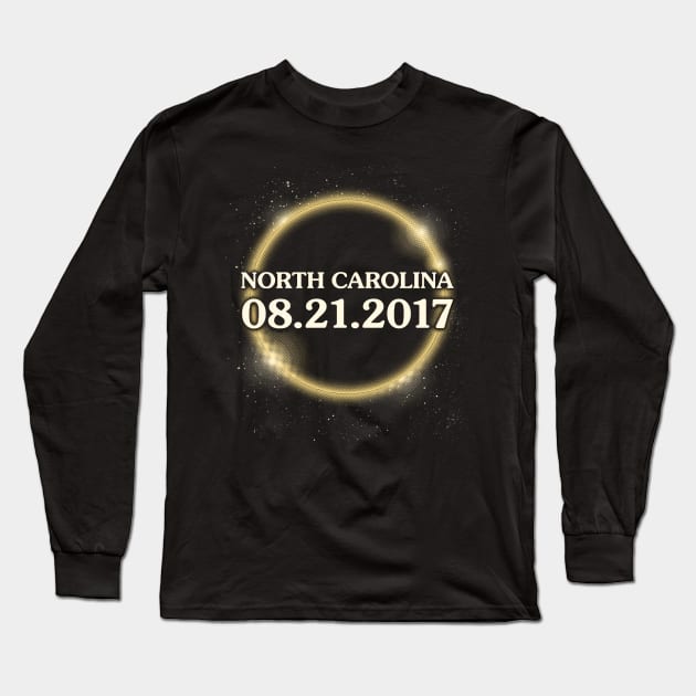 Solar Eclipse August 2017 North Carolina Long Sleeve T-Shirt by Bricke